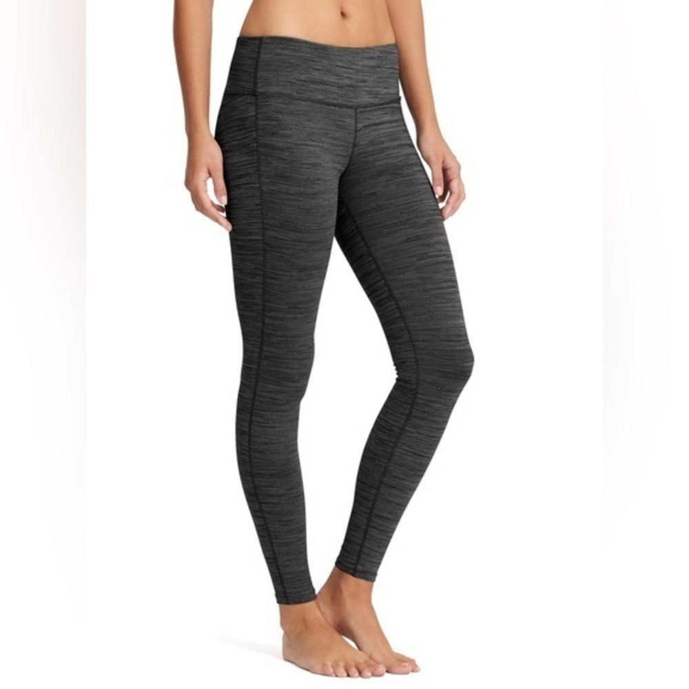 Athleta space dye grey full length chaturanga tights or leggings, XS EUC
